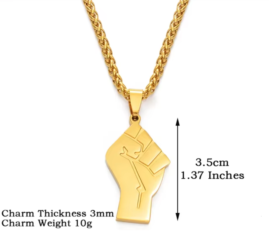 Black Lives Matter Fist Necklace