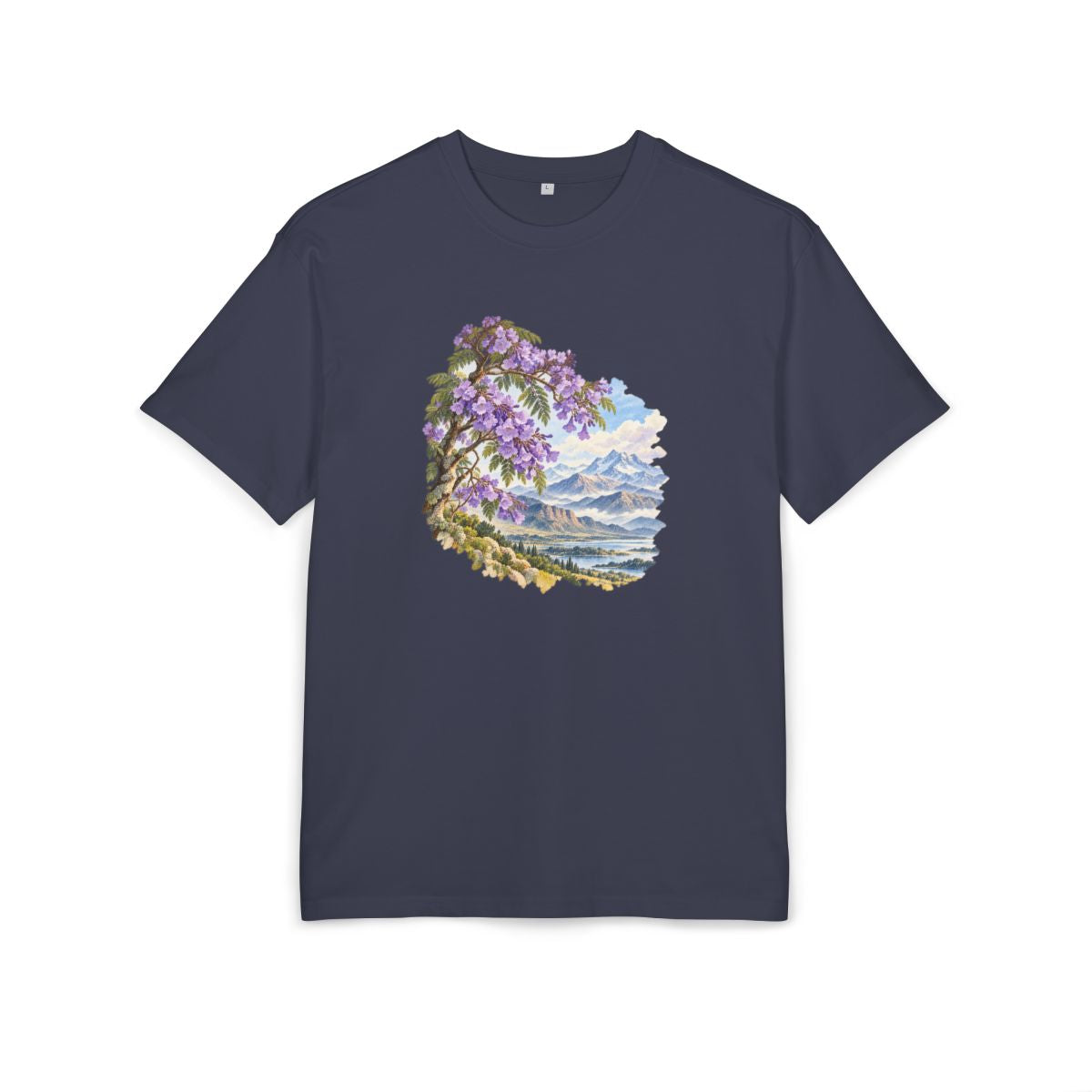 Argentina Heritage Oversized T-Shirt front in Navy; original Printify mockup