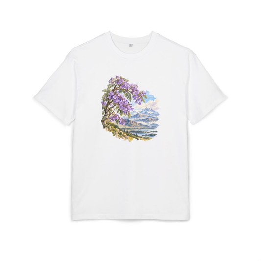 Argentina Heritage Oversized T-Shirt front in White; original Printify mockup