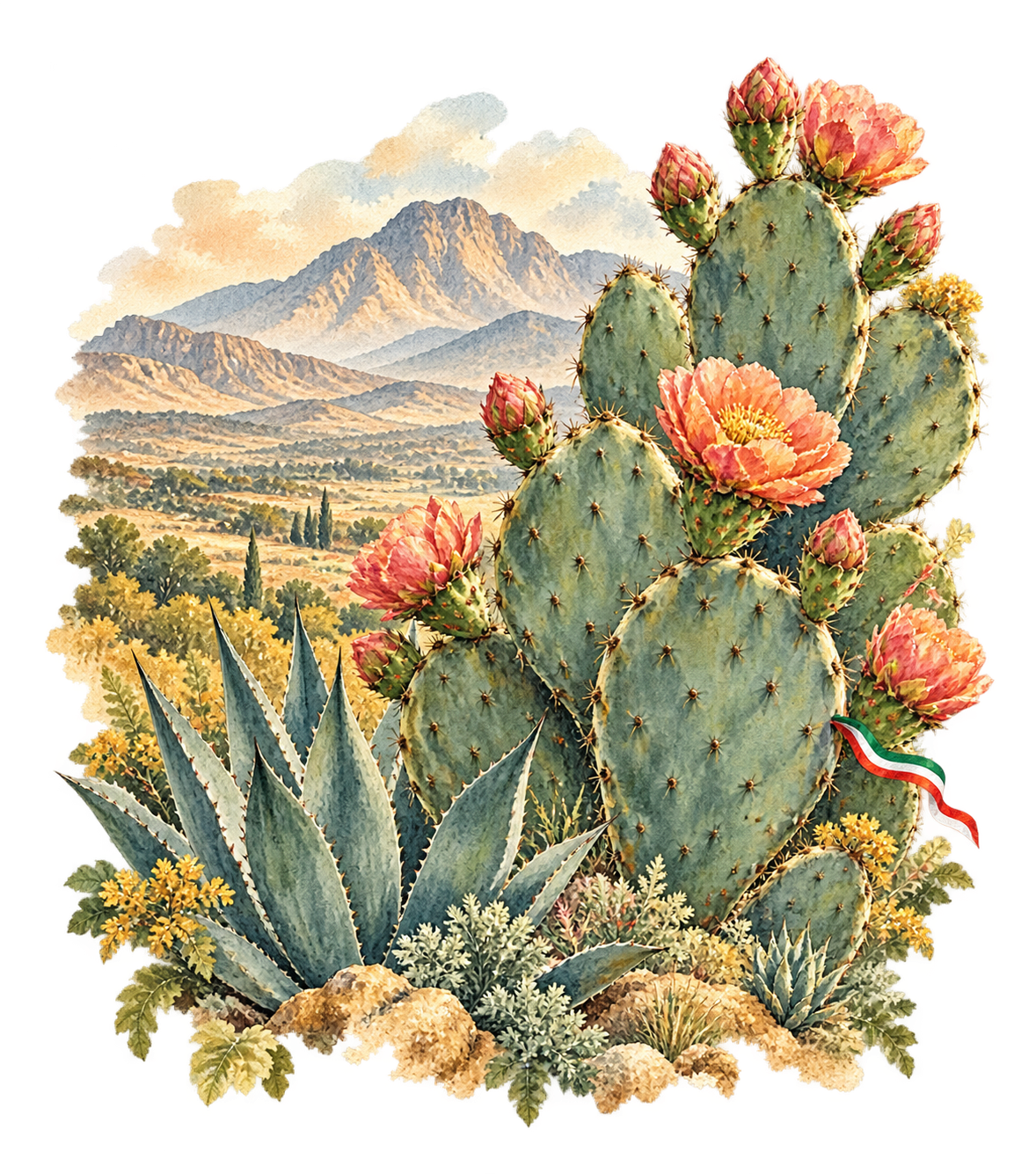 AI generated mexico Heritage T-Shirt detail mockup