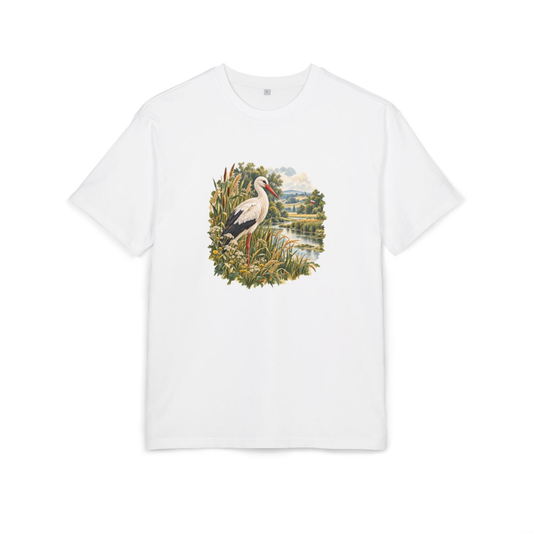 Poland Heritage Oversized T-Shirt front in White; original Printify mockup